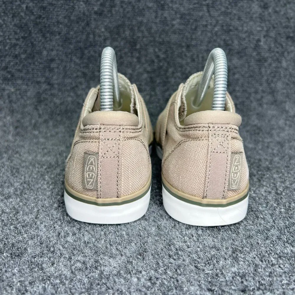Keen Elsa III Shoes Womens Size 7.5 Tan Canvas Slip On Athletic Outdoor Sneakers - Picture 5 of 11